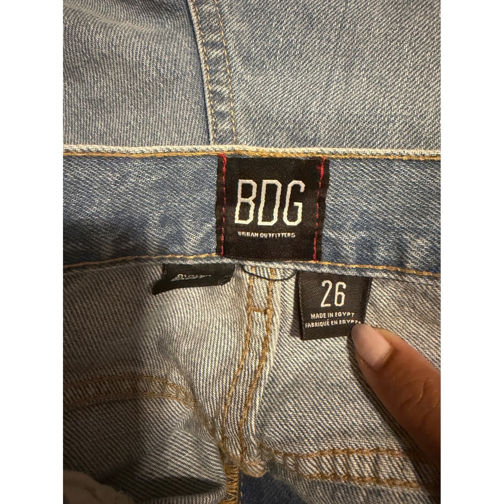 BDG Urban Outfitters Skater Baggy Jeans Light Wash Distressed Wide Leg 26 Womens - Picture 4 of 5